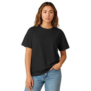 Casual Classics Womens/Ladies Combed Cotton Oversized T-Shirt / Black
